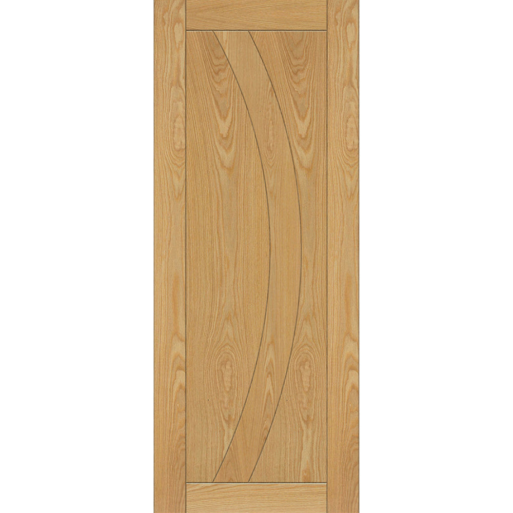Product oak Ravello solid internal door shown flat