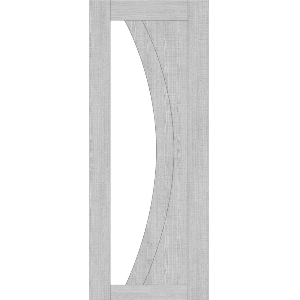 Product Ravello prefinished light grey ash glazed internal door on white background