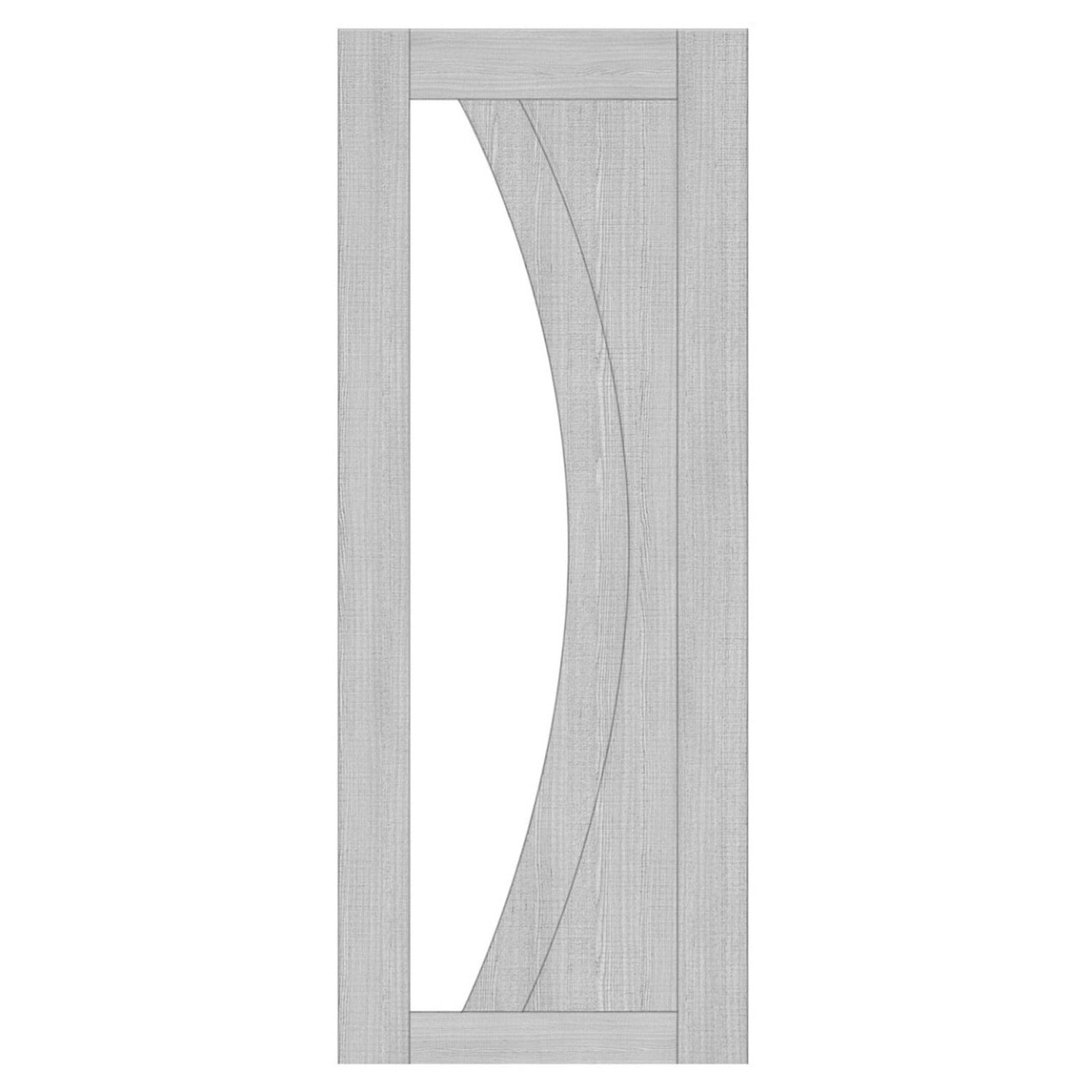 Ravello Prefinished Light Grey Ash Glazed Internal Door - Main Product Image