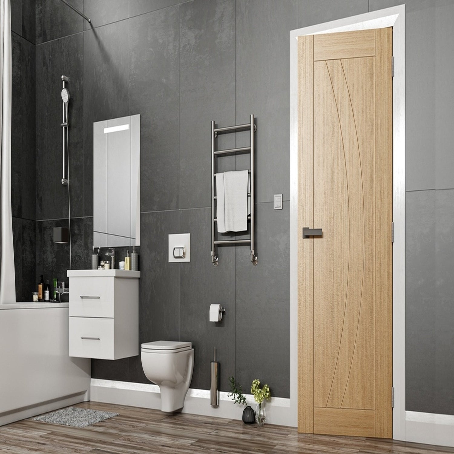 Ravello Prefinished Oak Door - Lifestyle Image 1