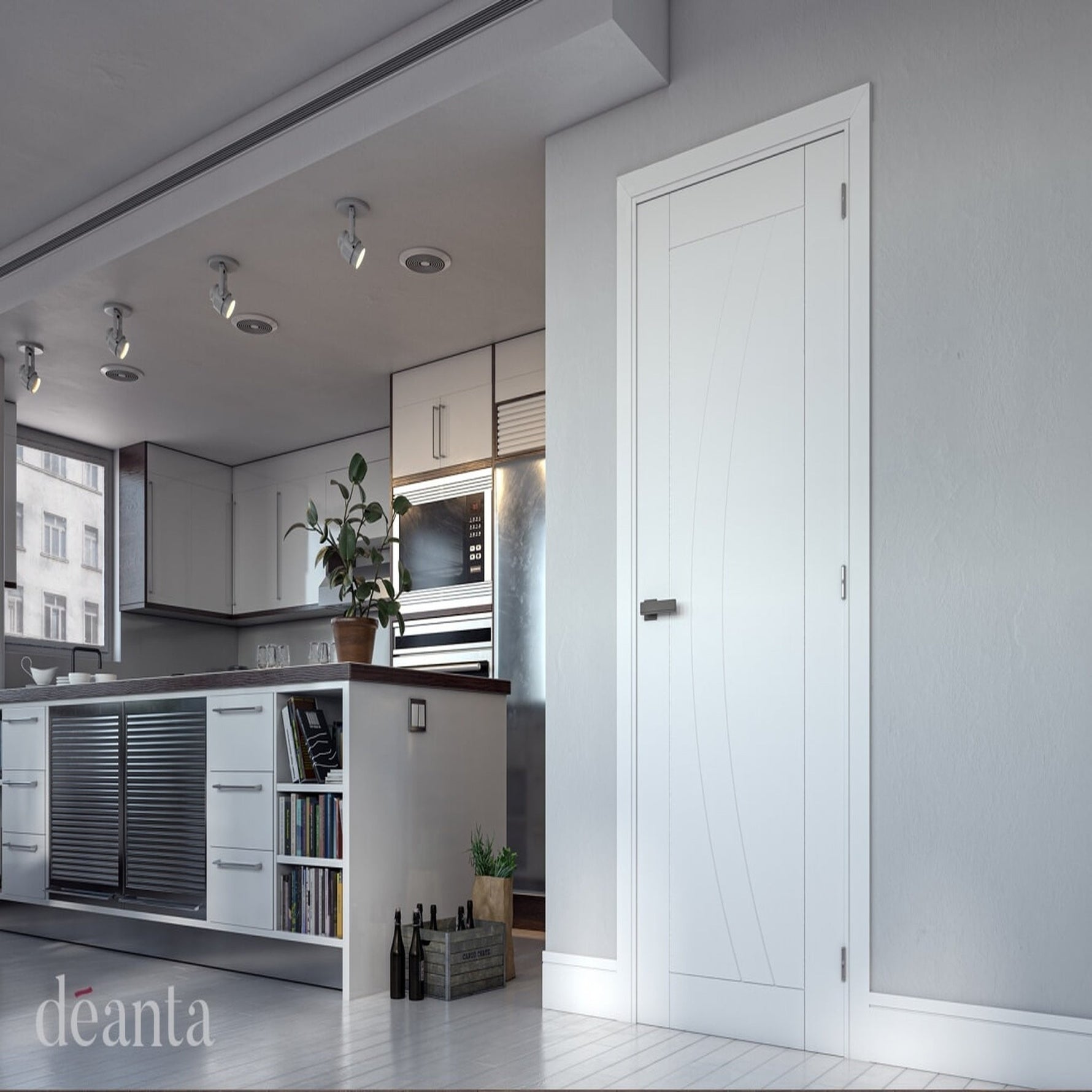 Ravello White Primed Internal Door - Lifestyle Image 2