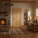 Product prefinished oak Regency four-panel internal door with raised mouldings
