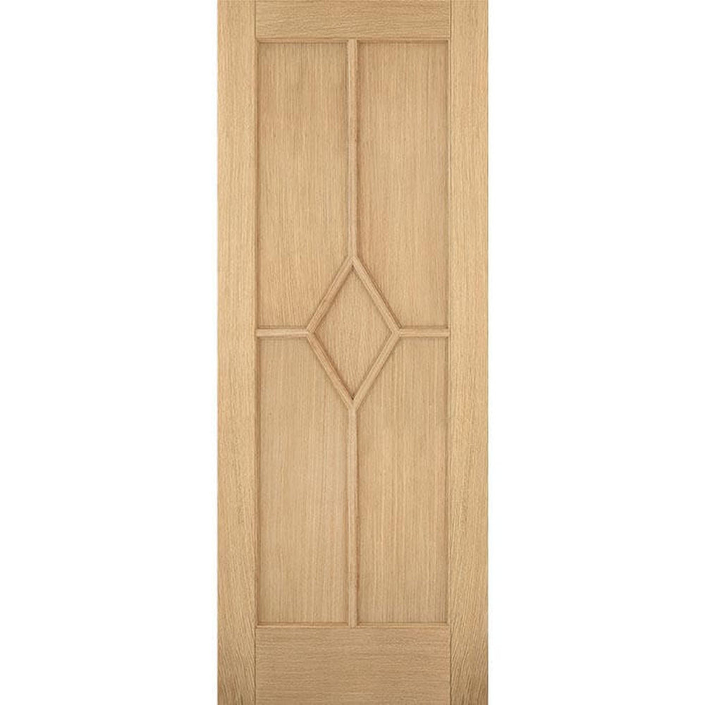 Product Reims prefinished oak five-panel diamond internal door