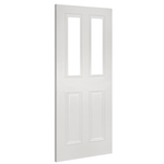 Rochester White Primed Glazed Door - Angled Product Image