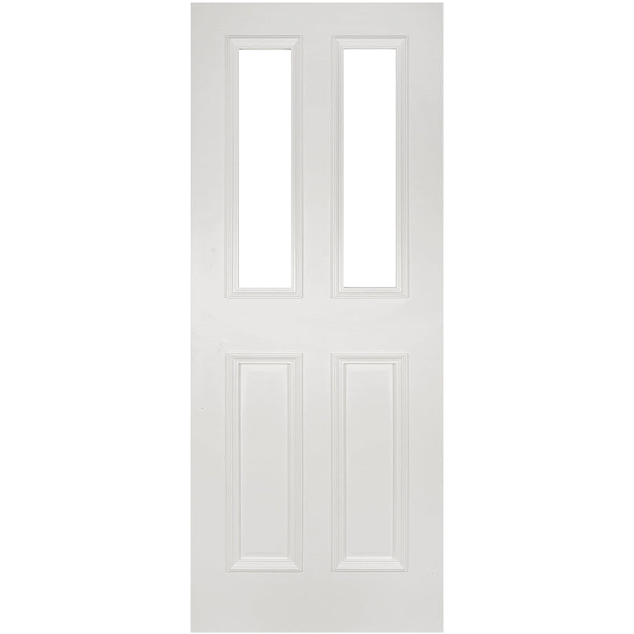 Product white primed Rochester clear glazed internal door with central glass panel
