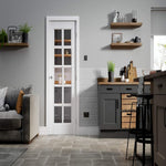 SA Clear Glazed 10L White Moulded Internal Door - Lifestyle Image 1