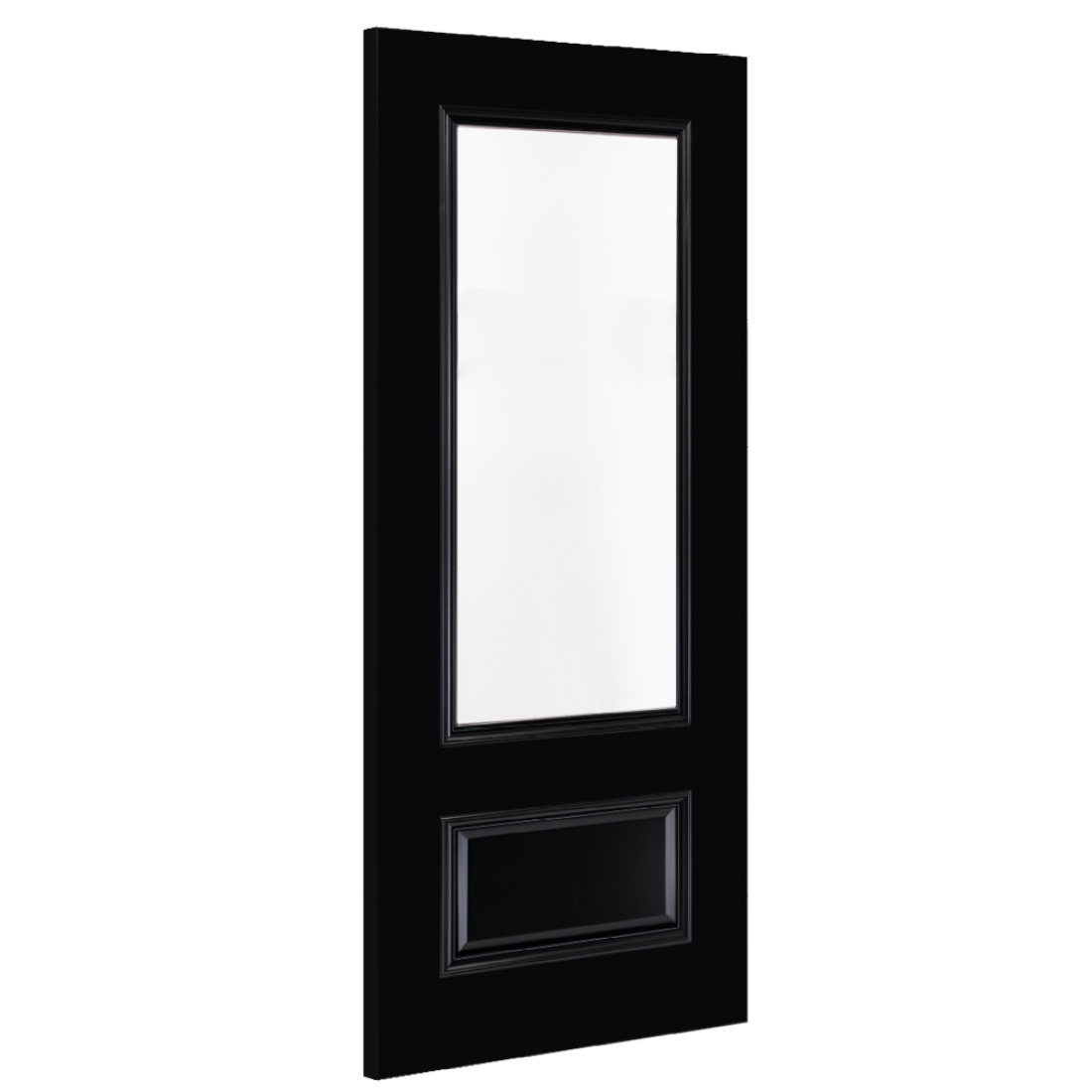 Sandringham Black Finish Bevelled Glazed Door