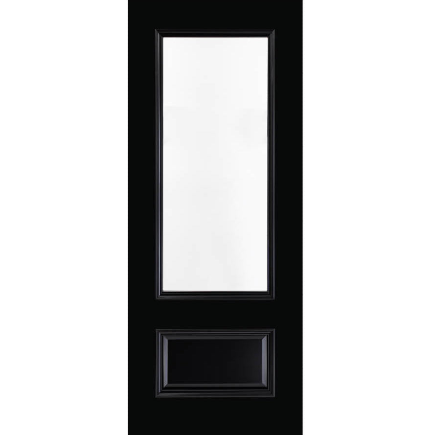 Product black Sandringham glazed internal door with decorative glass panels