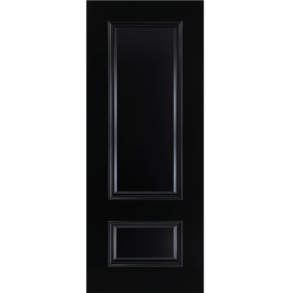 Product black Sandringham internal door with solid panel design