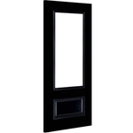Product Sandringham prefinished black FD30 glazed fire door, angled view