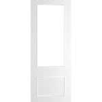 Sandringham White Primed Bevelled Glaze Door - Main Product Image