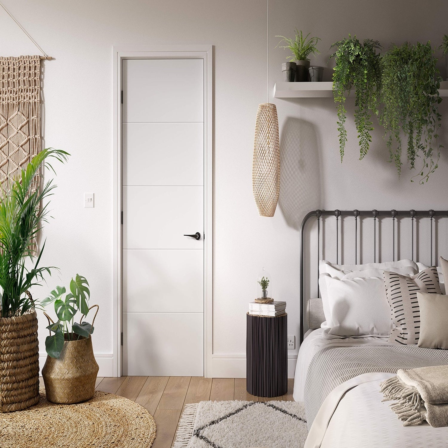 Santandor White Primed FD30 Internal Fire Door - Lifestyle Image 1