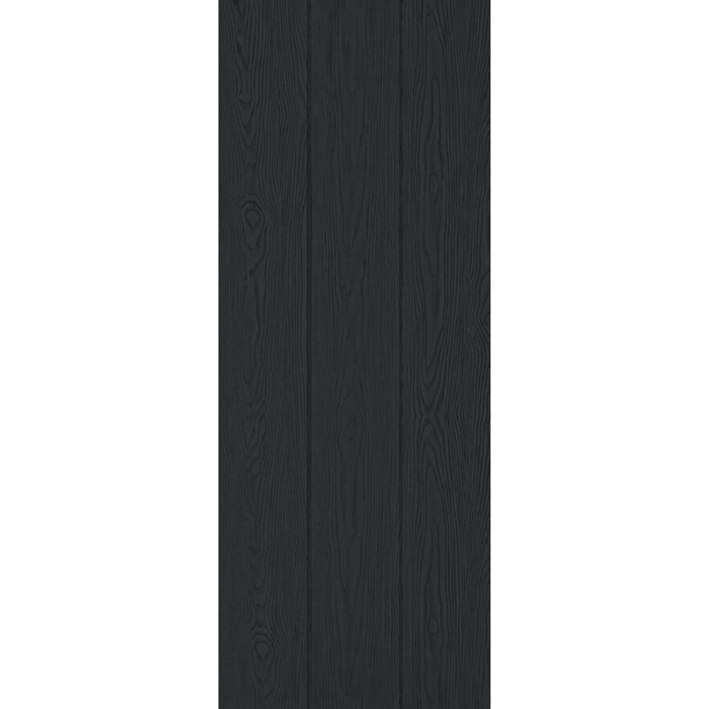 Product Seis charcoal black FD30 internal fire door with six-panel design