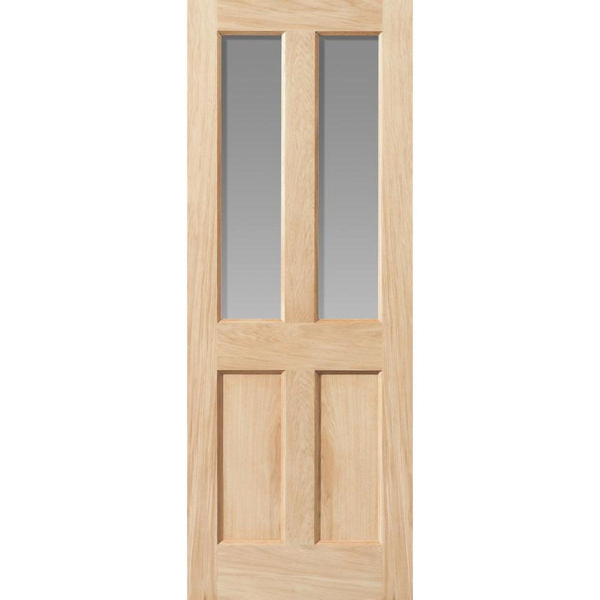 Severn Unfinished Oak Clear Glazed Internal Door - Main Product Image