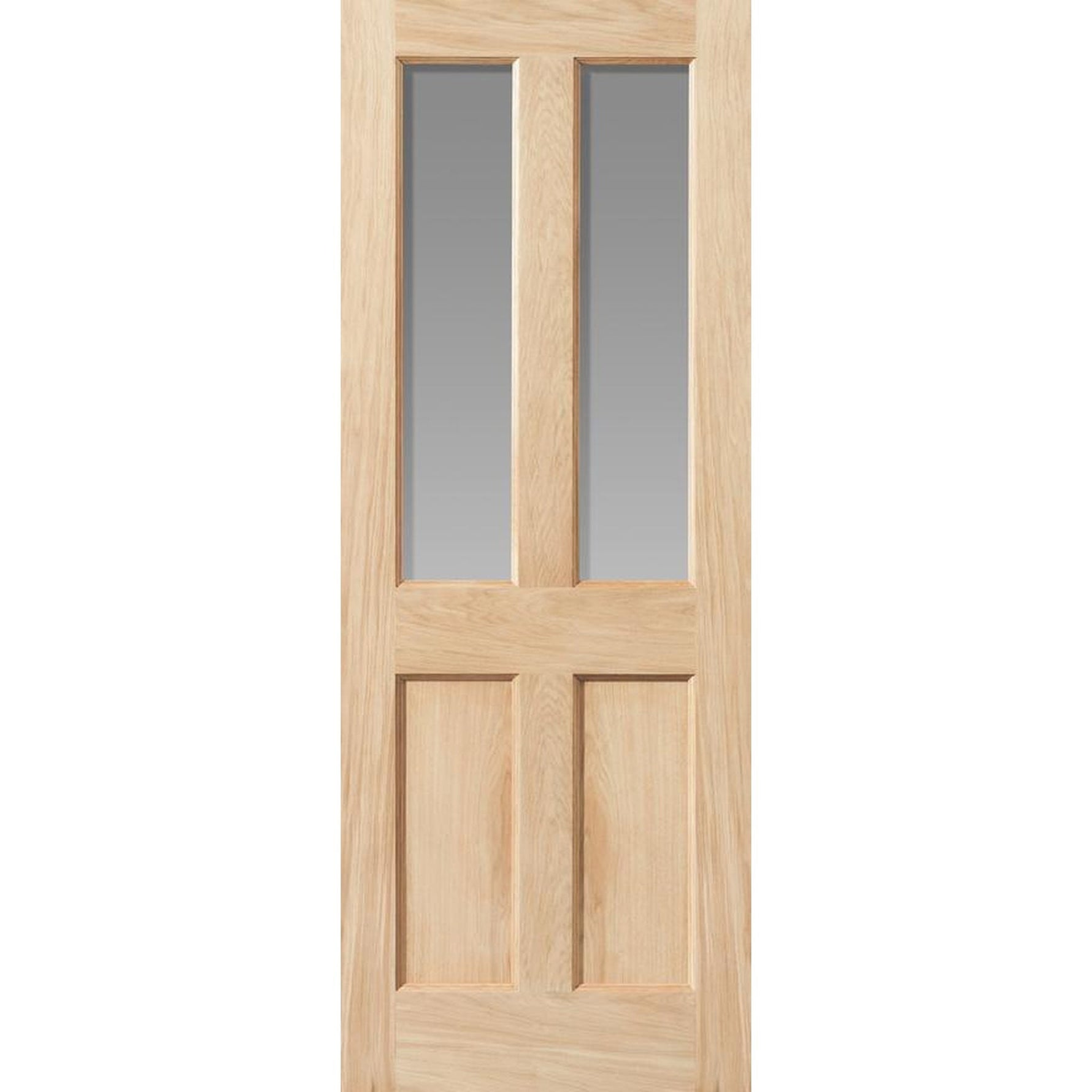 Severn Unfinished Oak Clear Glazed Internal Door - Main Product Image