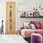 Seville Prefinished Glazed Oak Fire Door - Lifestyle Image 1