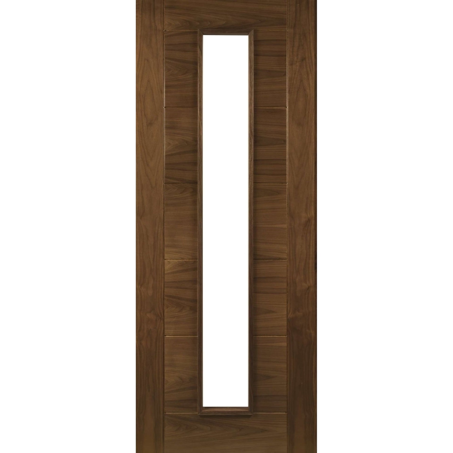 Seville Prefinished Walnut Glazed Internal Door - Main Product Image