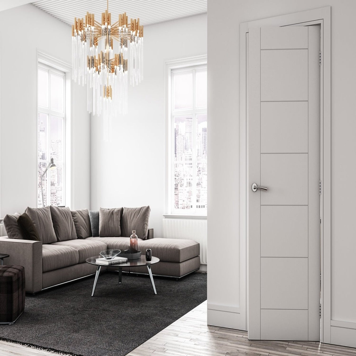 Seville Primed Fire Door - Lifestyle Image 1