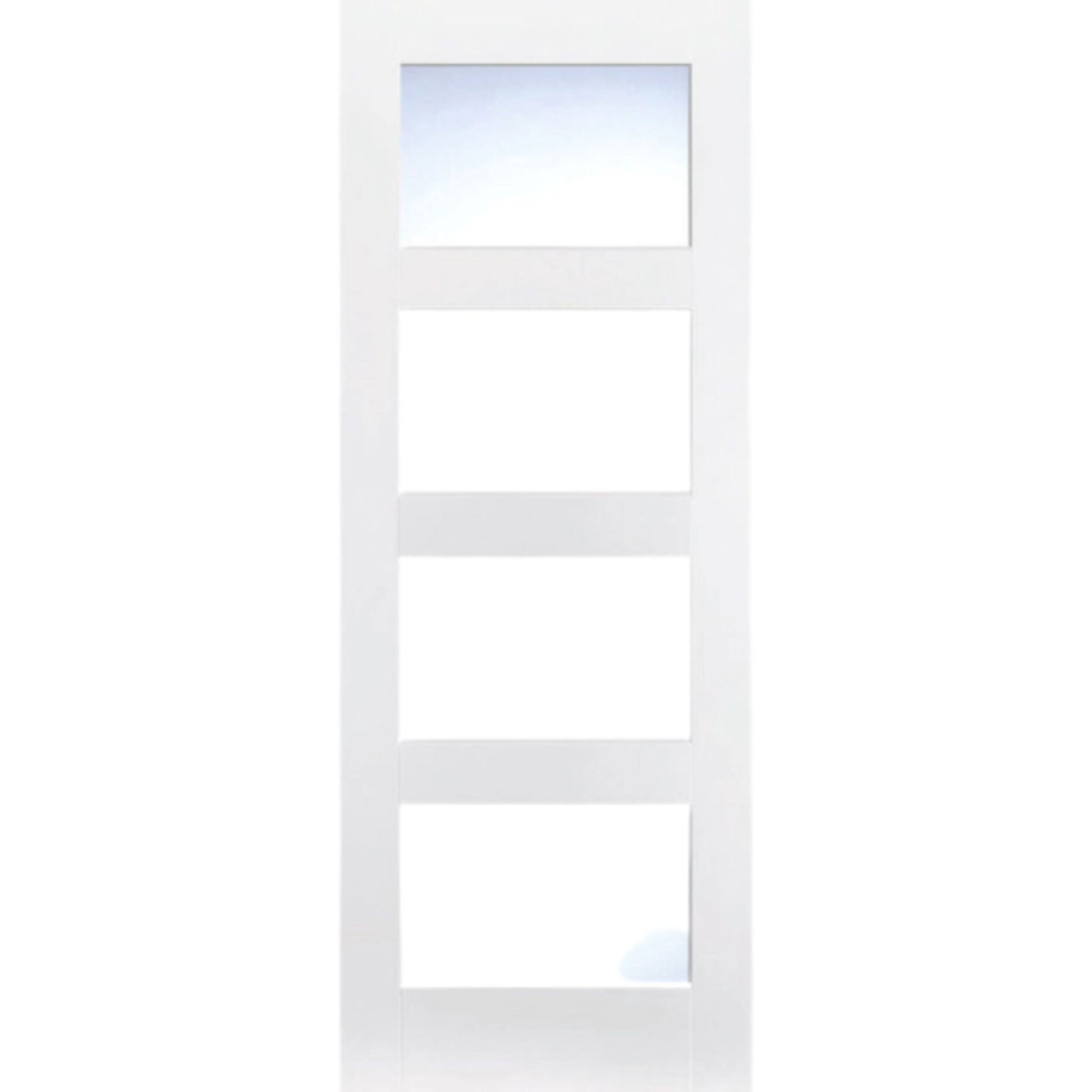 Shaker White Primed 4L Glazed Internal Door