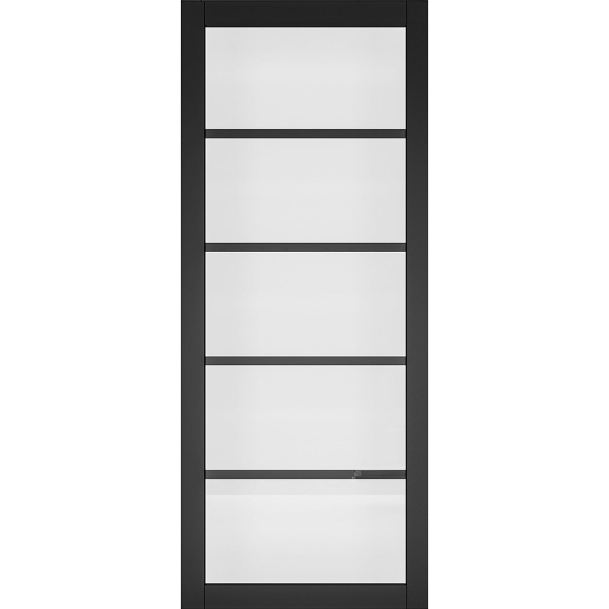 Shoreditch Black Prefinished Clear Glazed Internal Door - Main Product Image