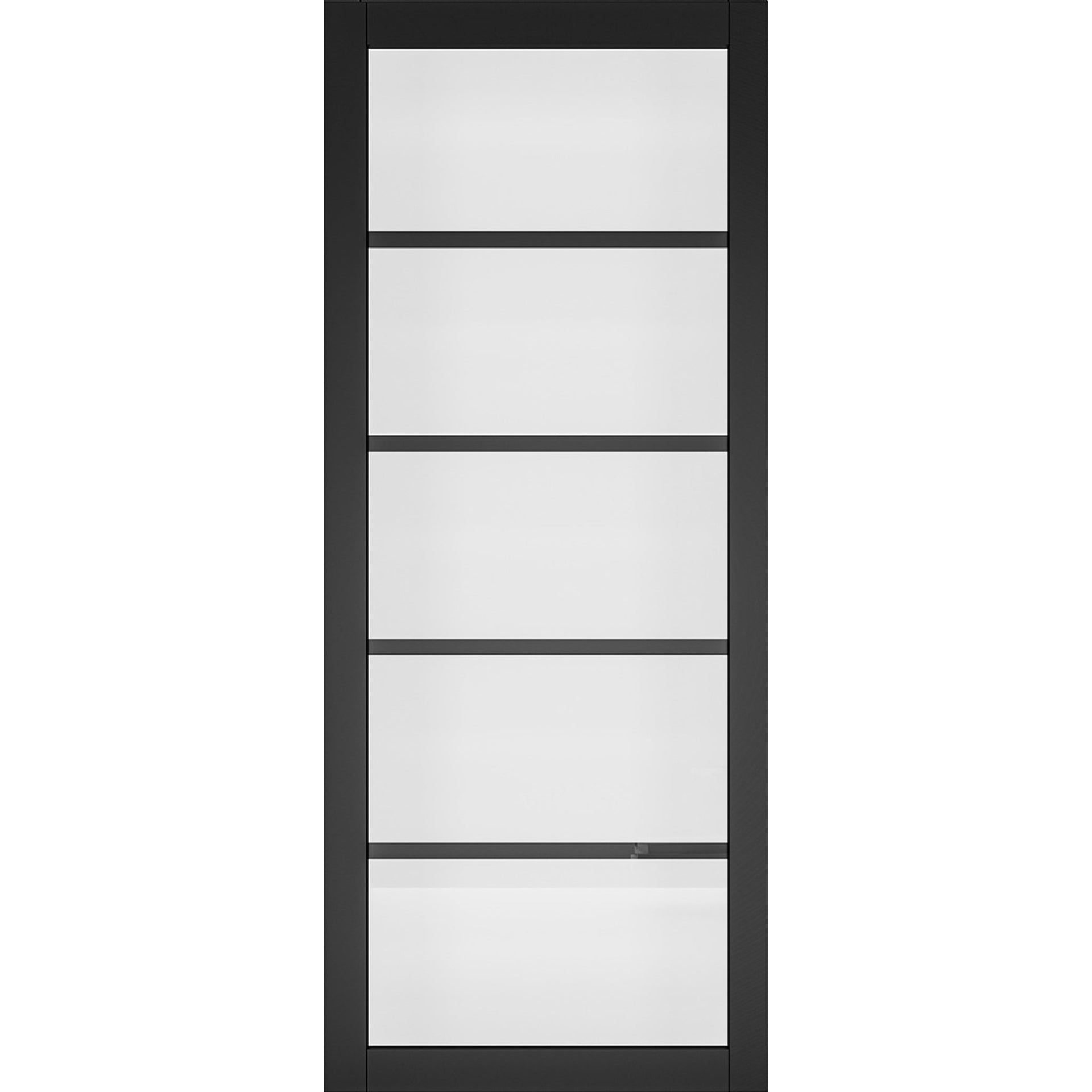 Shoreditch Black Prefinished Clear Glazed Internal Door - Main Product Image