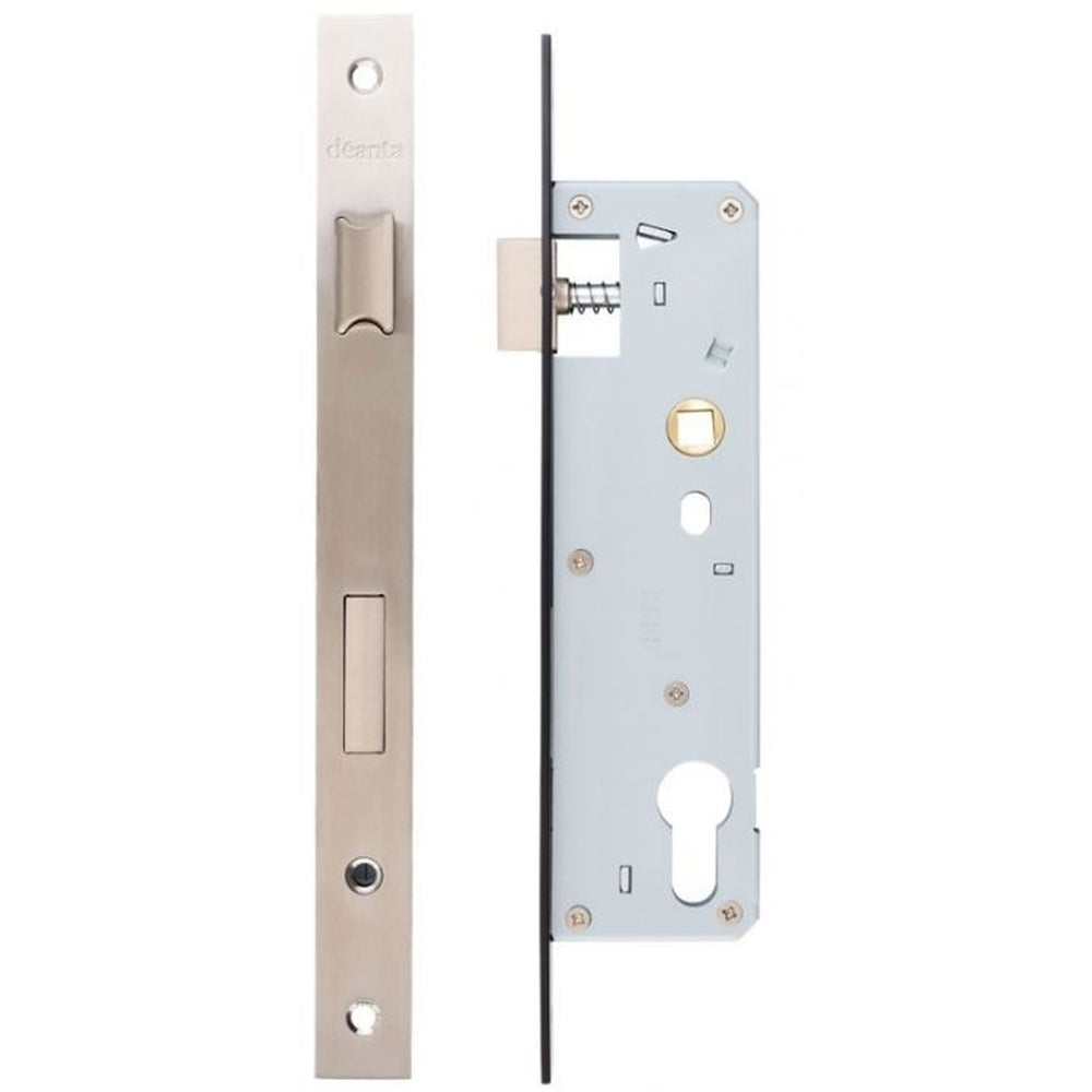 Product satin nickel slim euro profile sash lock case and faceplate