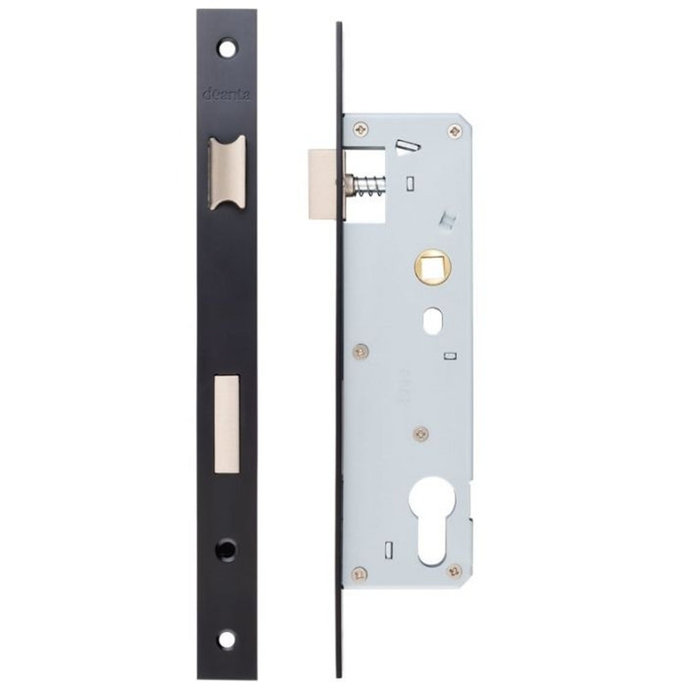 Product black slim euro profile sash lock case and faceplate