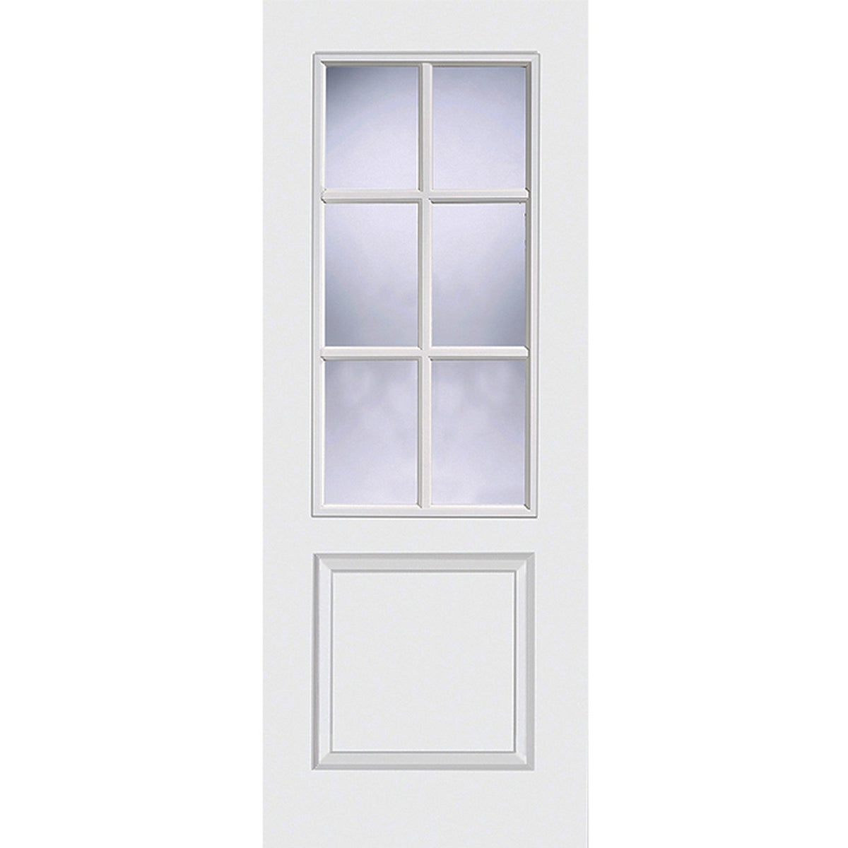 Smooth Berlin Prefinished White Moulded Glazed Internal Door - Main Product Image