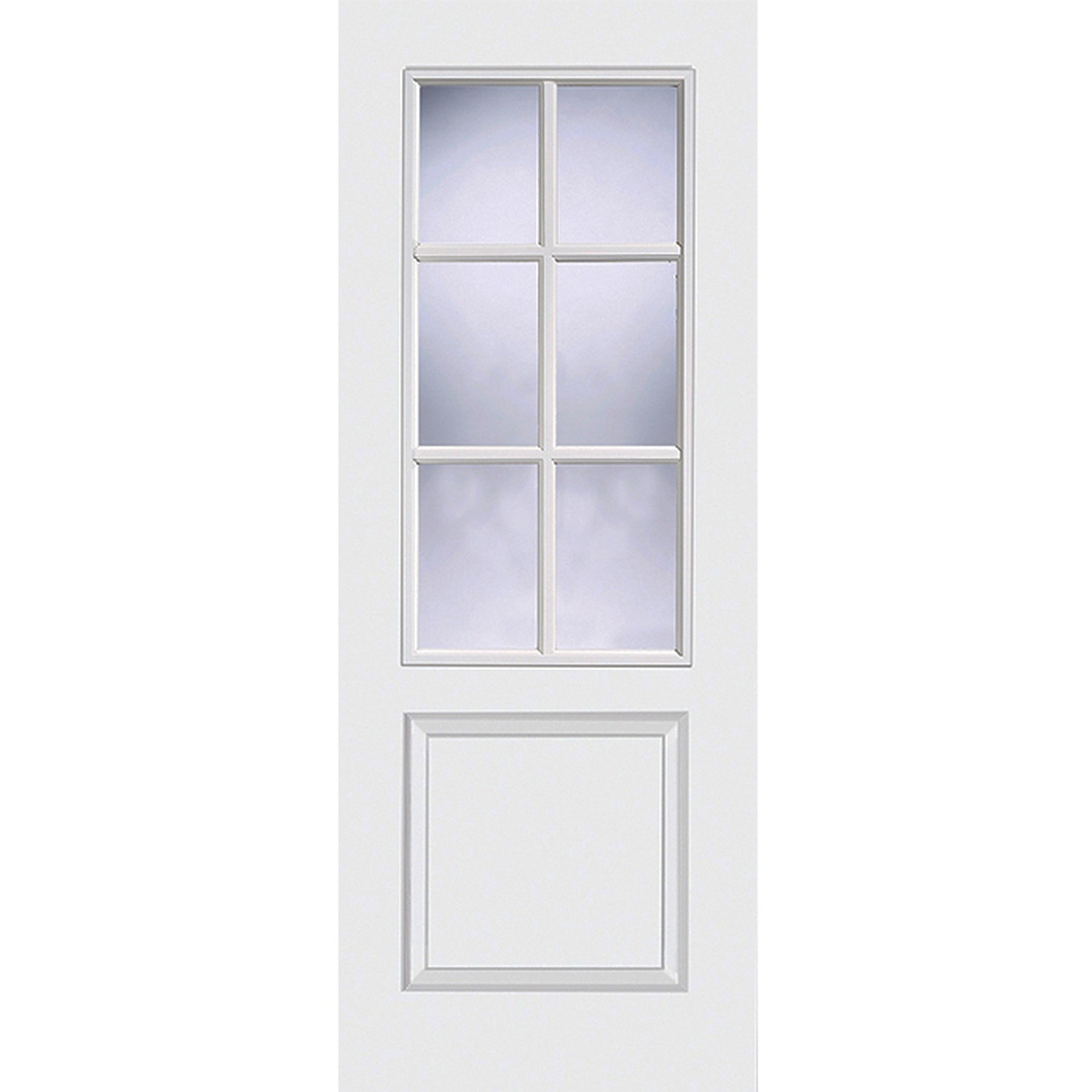 Smooth Berlin Prefinished White Moulded Glazed Internal Door - Main Product Image