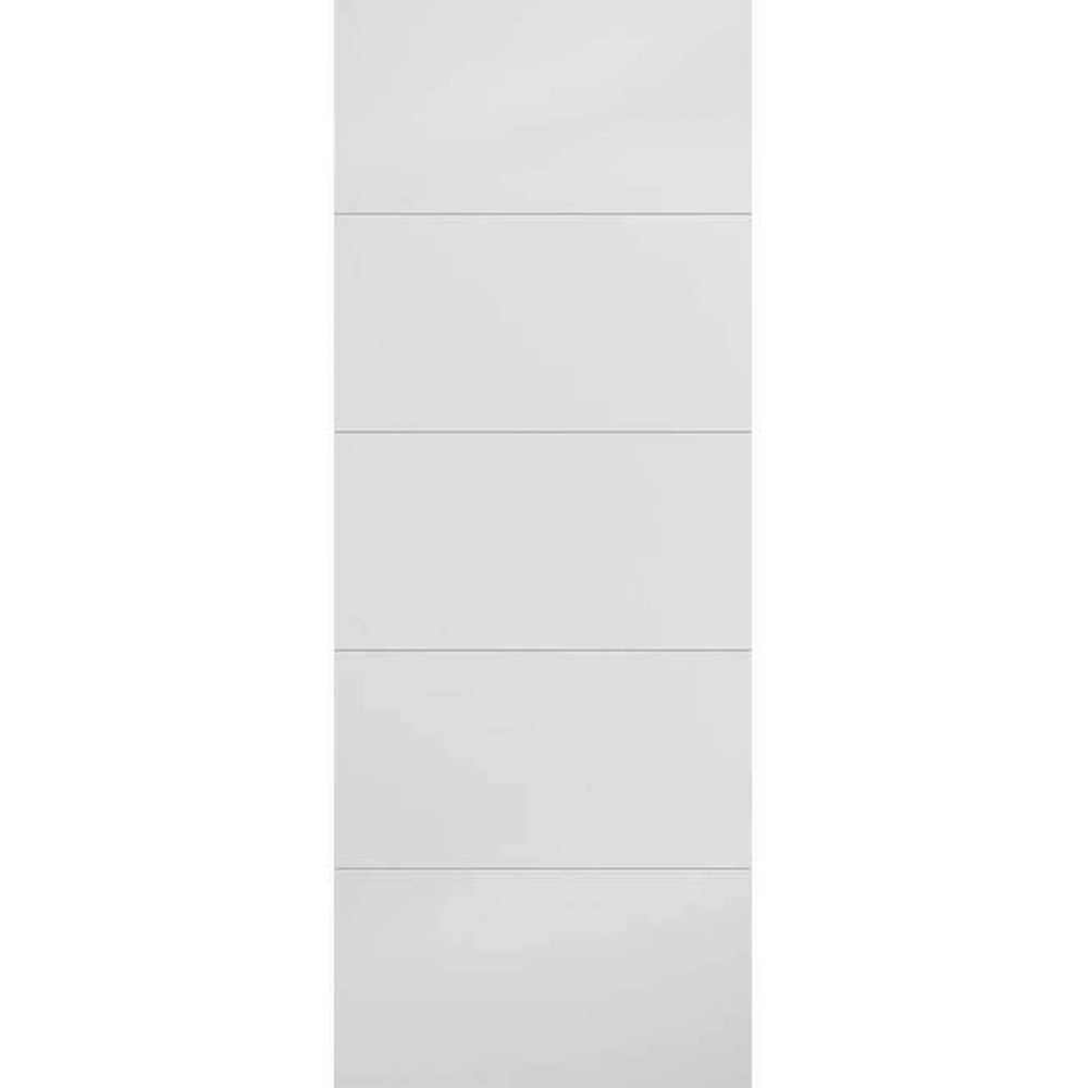 Product smooth four line white moulded FD30 internal fire door
