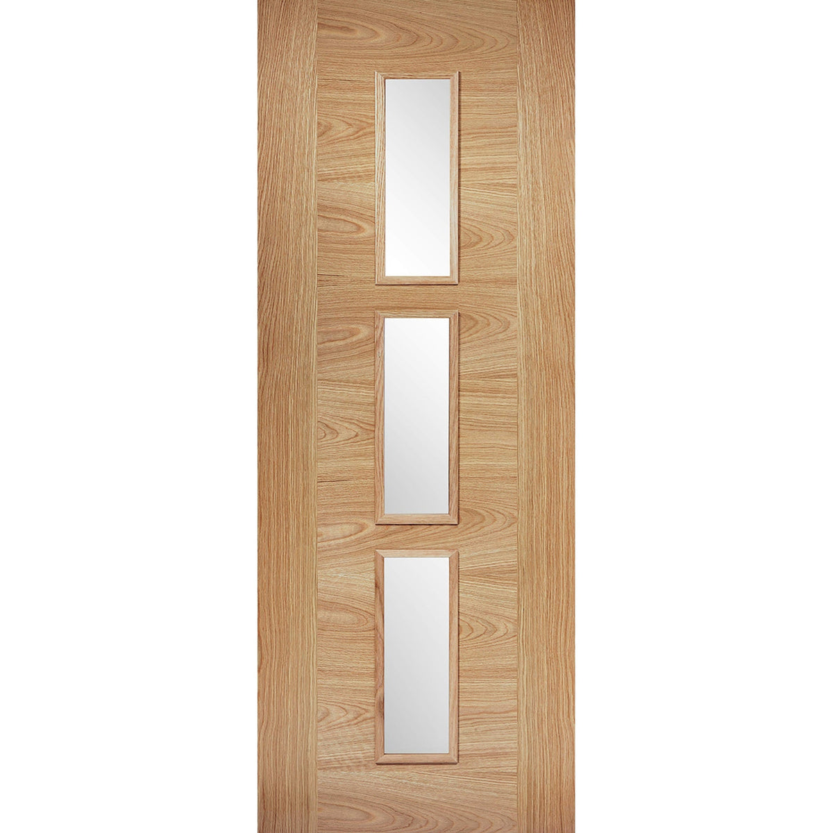 Sofia Prefinished Oak 3L Glazed Internal Door - Main Product Image