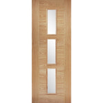 Sofia Prefinished Oak 3L Glazed Internal Door - Main Product Image