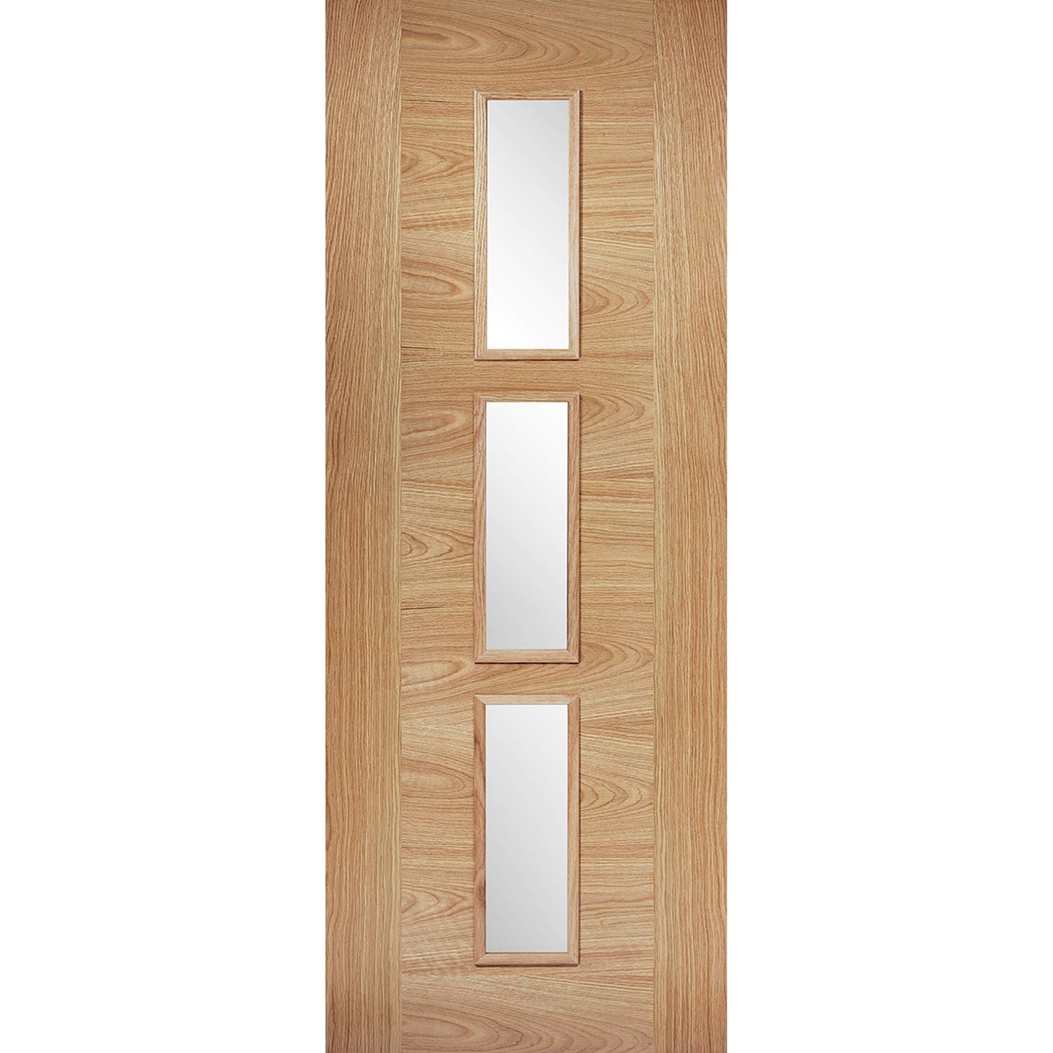 Sofia Prefinished Oak 3L Glazed Internal Door - Main Product Image