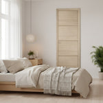 Product prefinished blonde oak Soho four-light internal door with solid vertical panels