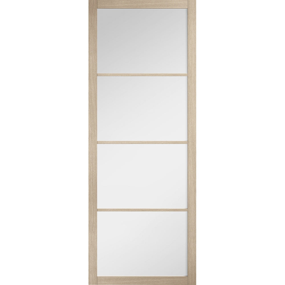 Product Soho blonde oak prefinished four-light glazed internal door