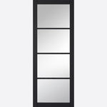 Soho 4P Dark Charcoal Clear Glazed Internal Door - Main Product Image