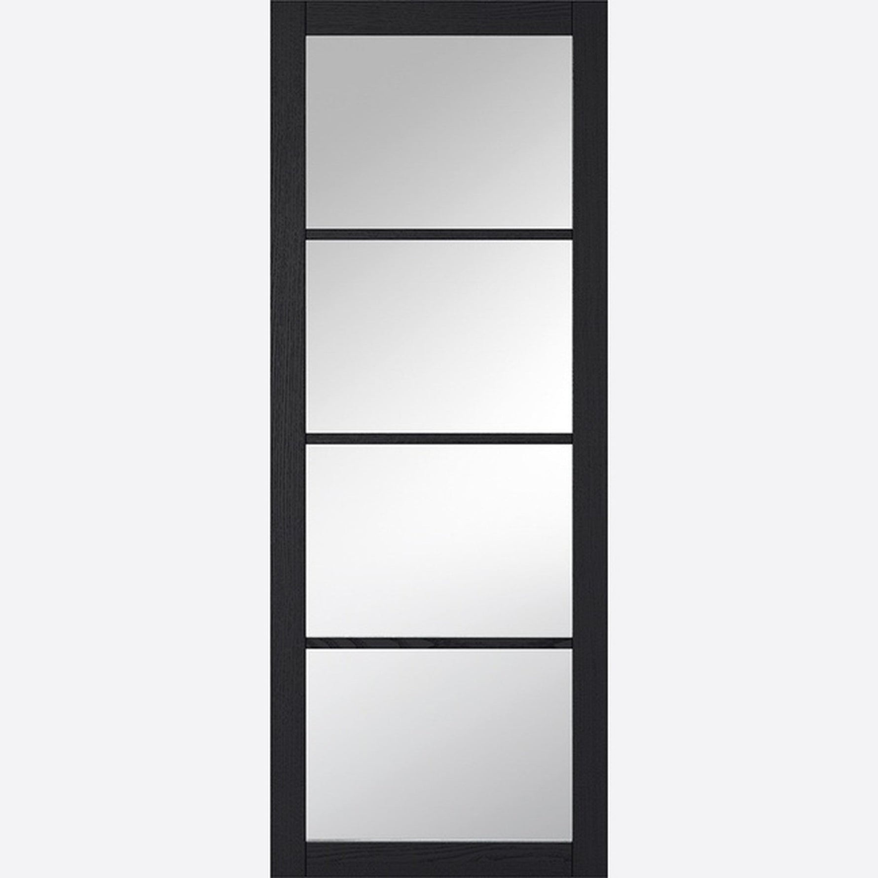 Soho 4P Dark Charcoal Clear Glazed Internal Door - Main Product Image