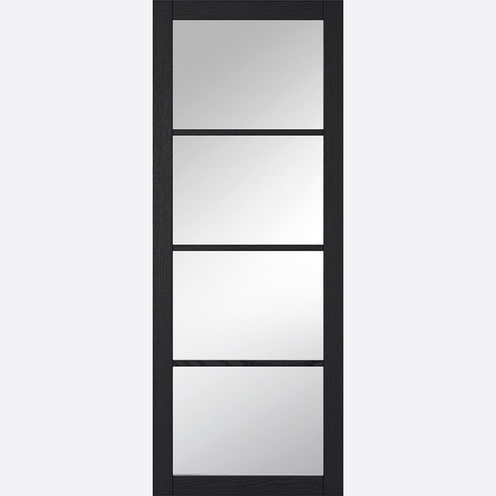 Soho 4P Dark Charcoal Clear Glazed Internal Door - Main Product Image