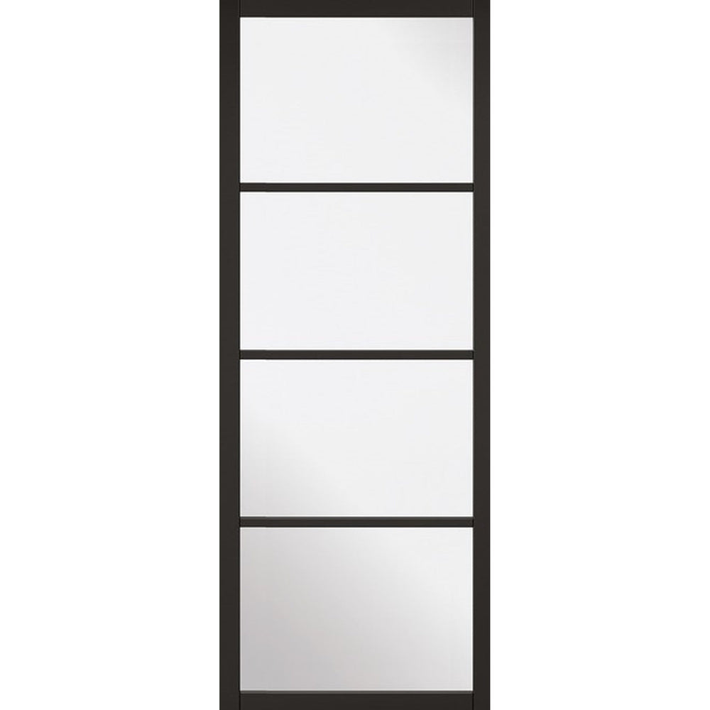 Product Soho black four-light glazed internal door