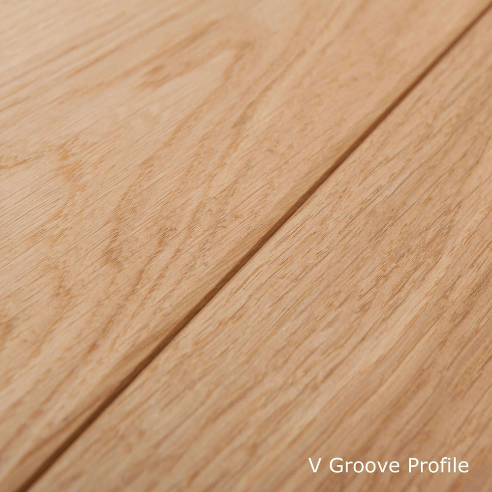 Lifestyle solid oak rustic ledged door installed in a room