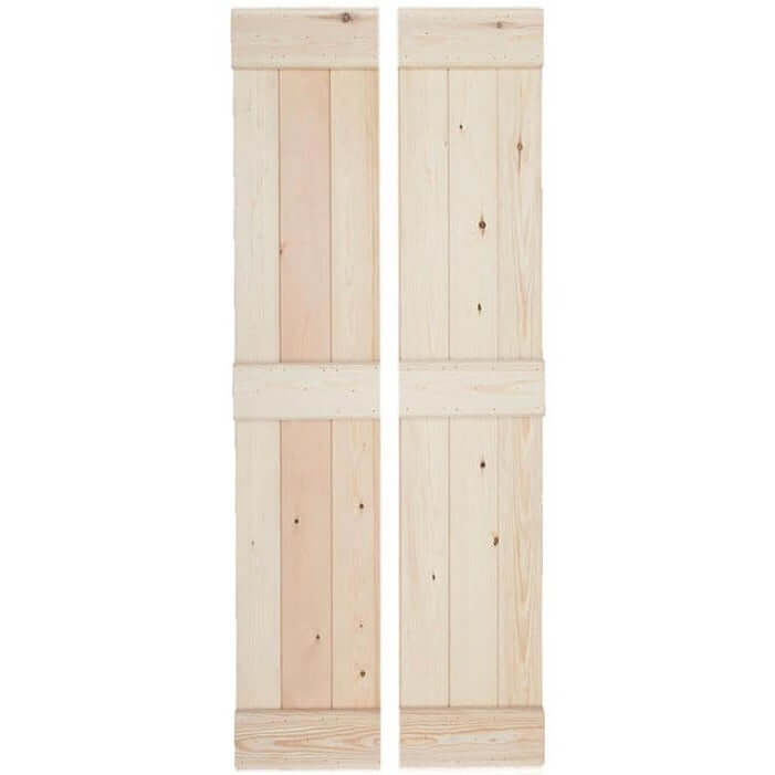 Product solid pine three-ledge bifold bead and butt internal door