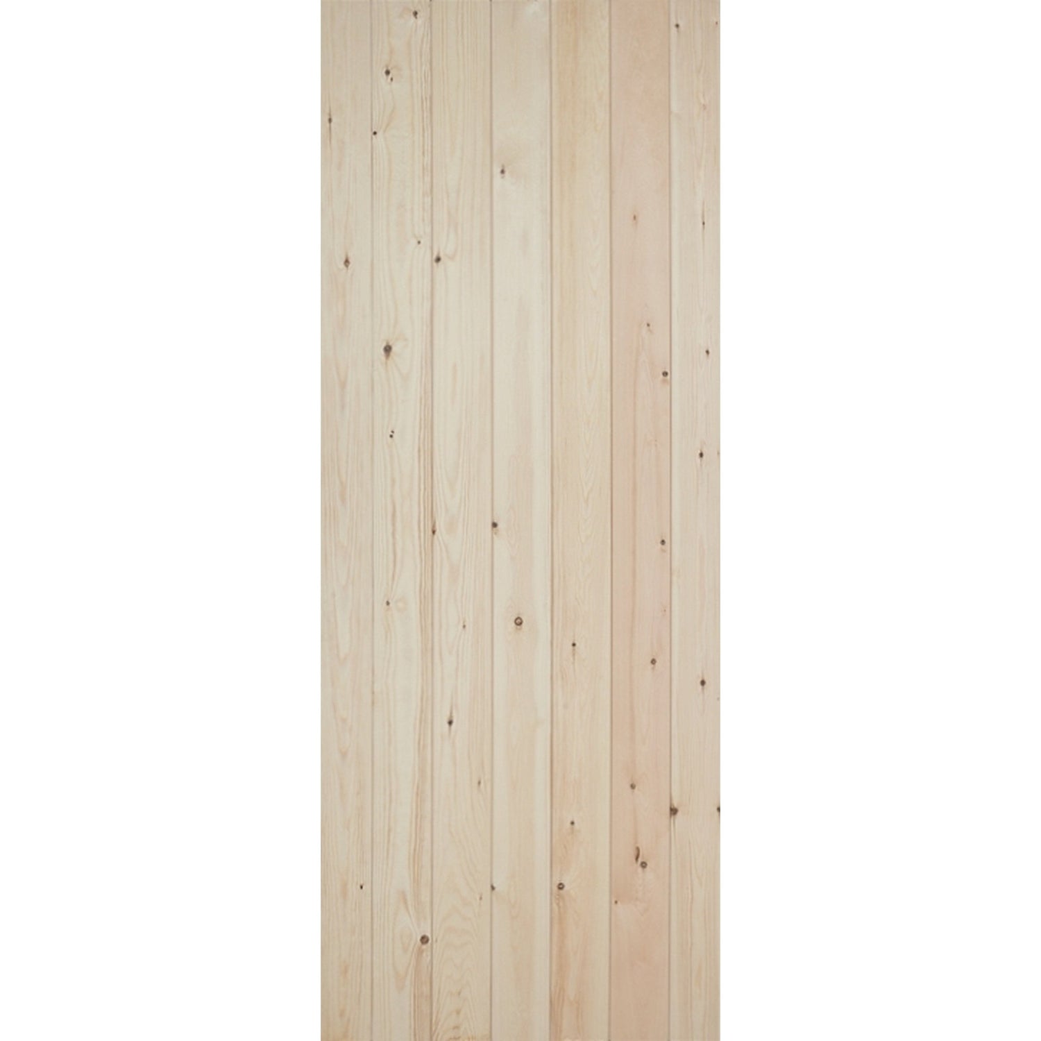 Solid Pine 3 Ledge Un-Glazed V-Groove Internal Door - Lifestyle Image 1