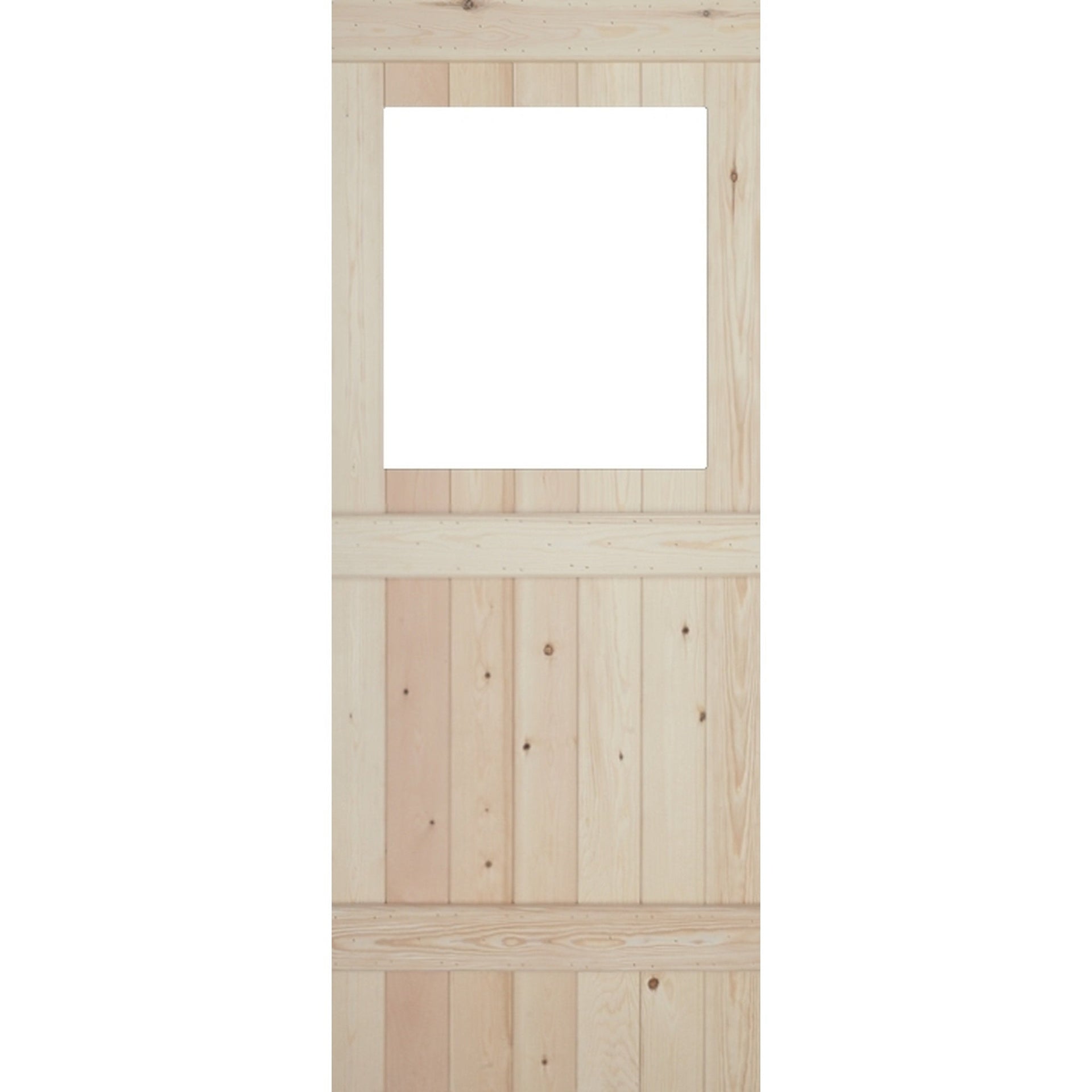 Solid Pine 3 Ledge Un-Glazed V-Groove Internal Door - Main Product Image