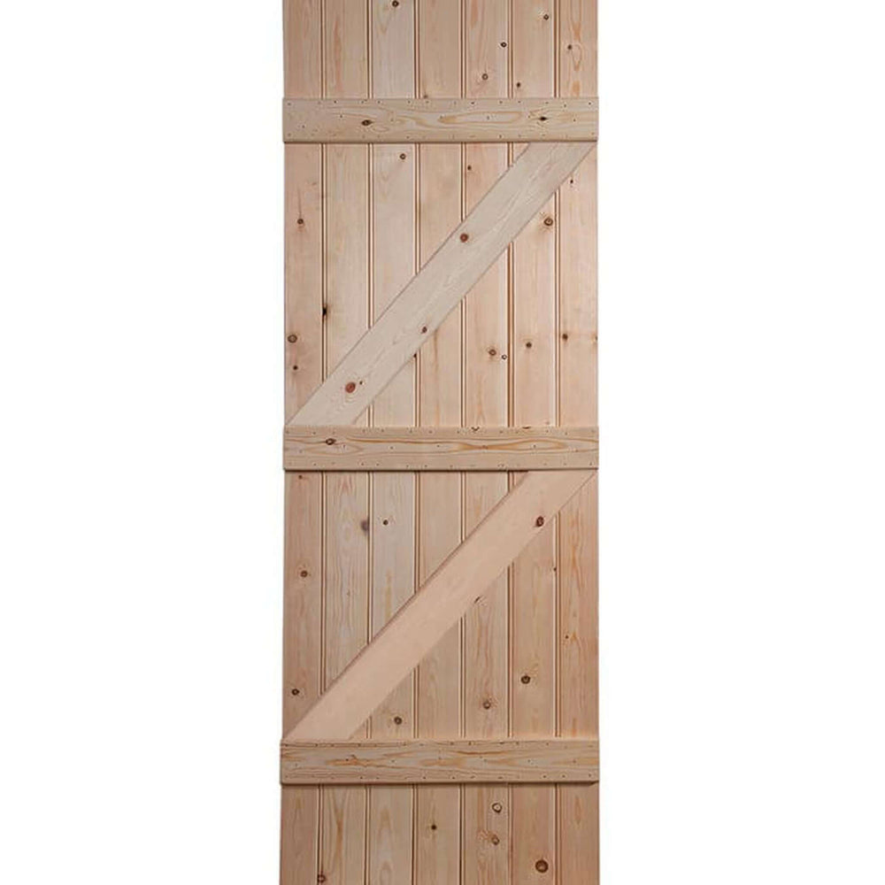 Product solid pine ledge and brace bead and butt internal door