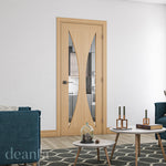 Buy Sorrento Prefinished Oak Glazed Door online UK