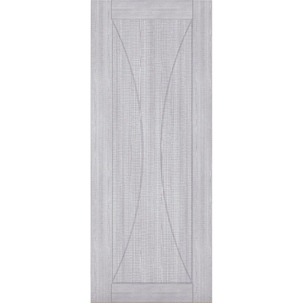 Product Sorrento prefinished light grey ash fire door on white background