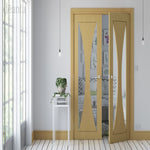Sorrento Prefinished Oak Glazed Door - Lifestyle Image 1