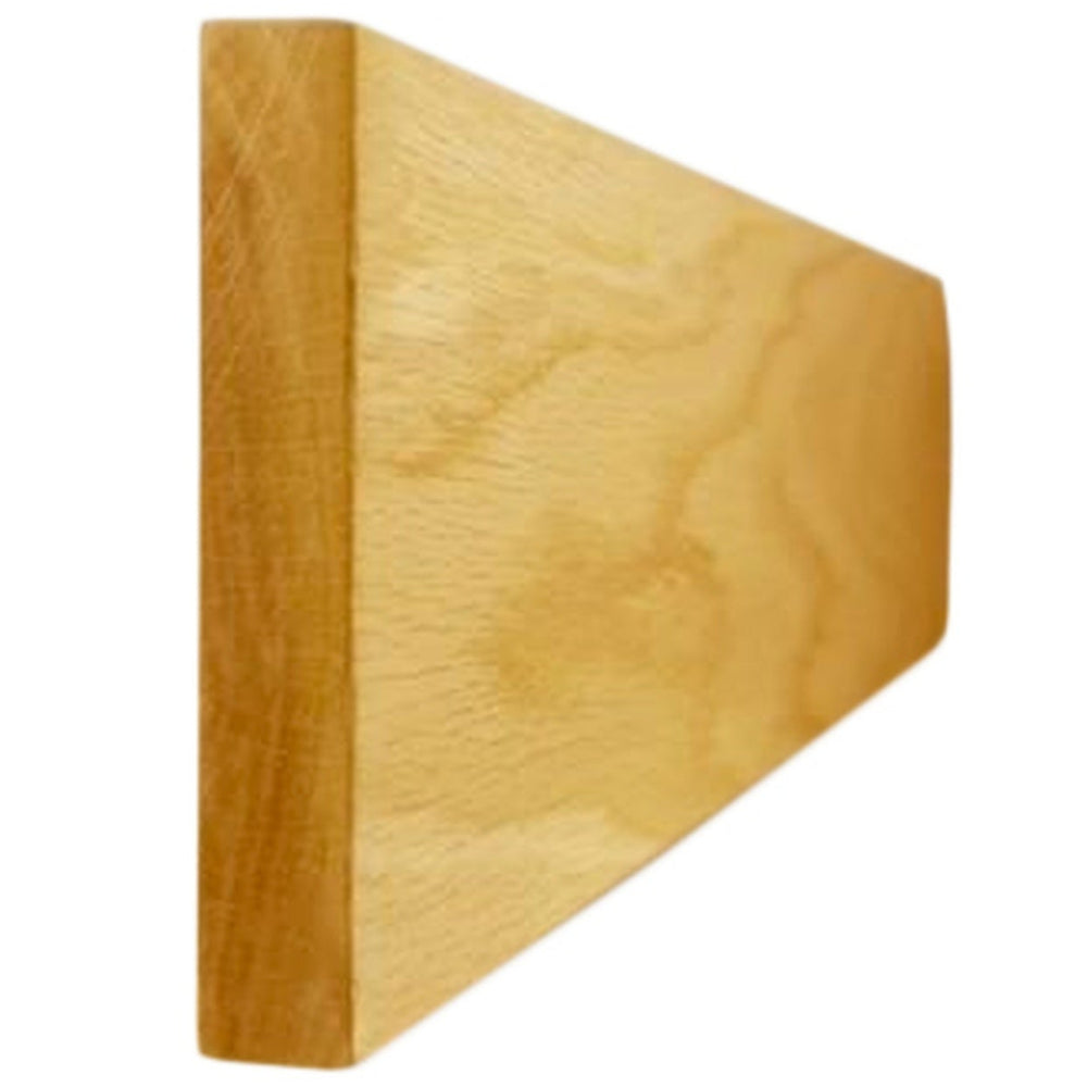 Product square edge solid oak skirting board profile with natural woodgrain