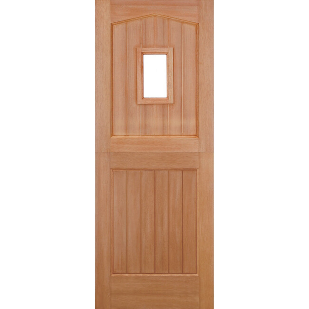 Product stable one-light clear glazed hardwood external door