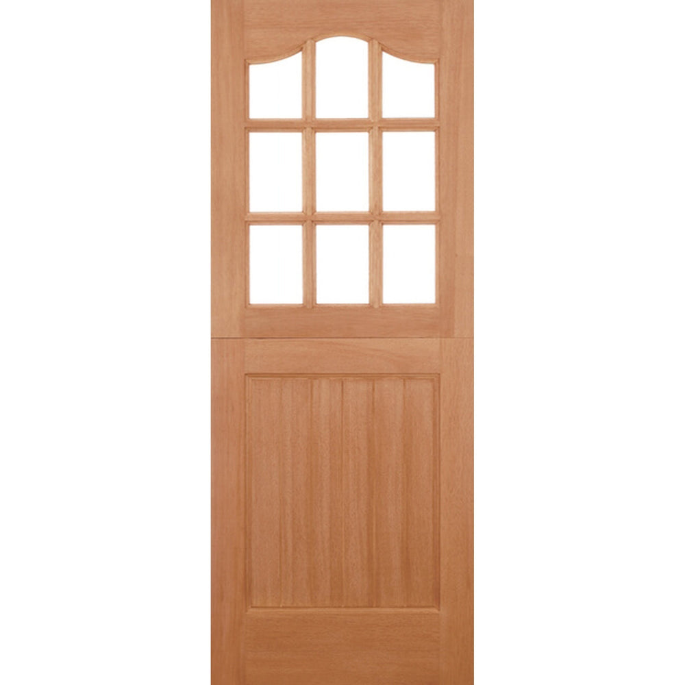Product stable nine-light clear glazed hardwood external door